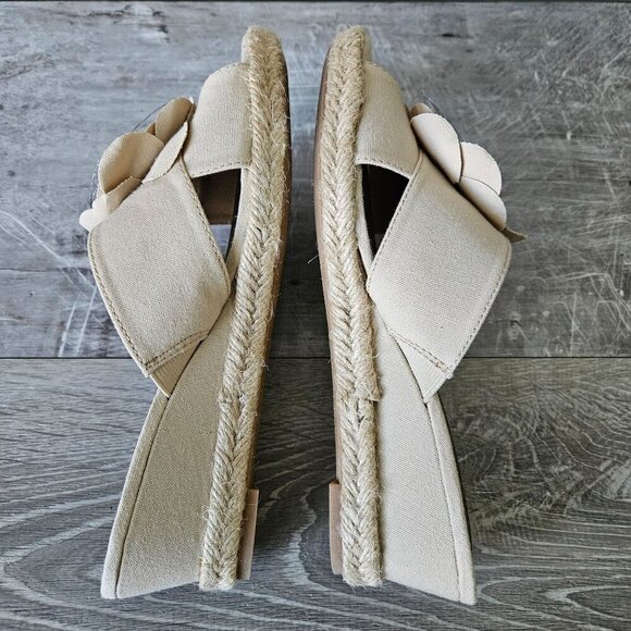 LifeStride Womens Beige Omega Wedge Sandal Flower Memory Foam Size 7M Boho Coast - Picture 9 of 16